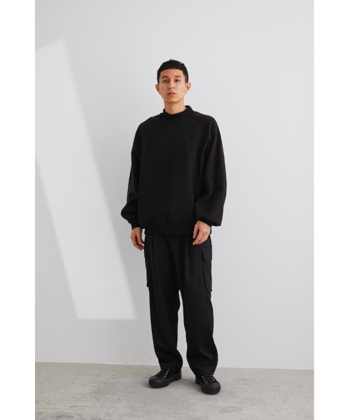 STYLEMIXER（スタイルミキサー）の「モックネックスウェットトップ（Tシャツ/カットソー・メンズ・ダークネイビー/ブラック・LARGE/MEDIUM/X-LARGE）」の10枚目の写真