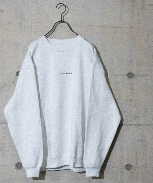 Red Cap Girl（レッドキャプガール）の「【a-r】〔Red Cap Girl /レッドキャップガール〕裏起毛 LAIDBACK サガラ刺繍 ビッグシルエットクルーネックスウェット（スウェット・メンズ・チャコールグレー/アッシュグレー/ブルー/グリーン/アイボリー/その他1/その他2/ホワイト/ブラック・MEDIUM/LARGE/X-LARGE）」の21枚目の写真