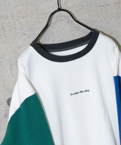 Red Cap Girl（レッドキャプガール）の「【a-r】〔Red Cap Girl /レッドキャップガール〕裏起毛 LAIDBACK サガラ刺繍 ビッグシルエットクルーネックスウェット（スウェット・メンズ・チャコールグレー/アッシュグレー/ブルー/グリーン/アイボリー/その他1/その他2/ホワイト/ブラック・MEDIUM/LARGE/X-LARGE）」の18枚目の写真