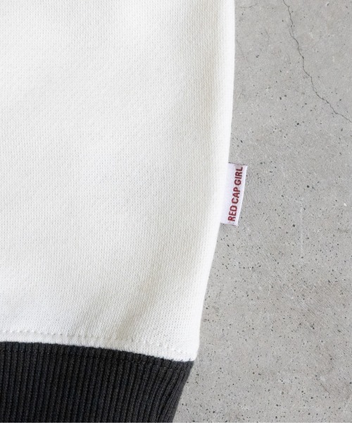 Red Cap Girl（レッドキャプガール）の「【a-r】〔Red Cap Girl /レッドキャップガール〕裏起毛 LAIDBACK サガラ刺繍 ビッグシルエットクルーネックスウェット（スウェット・メンズ・チャコールグレー/アッシュグレー/ブルー/グリーン/アイボリー/その他1/その他2/ホワイト/ブラック・MEDIUM/LARGE/X-LARGE）」の15枚目の写真