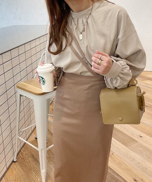 apres jour clair（アプレジュールクレア）の「【apres jour clair】ストラップ付ナロースカート（スカート・レディース・ベージュ/ダークブラウン/ブラック・X-LARGE/FREE）」の9枚目の写真