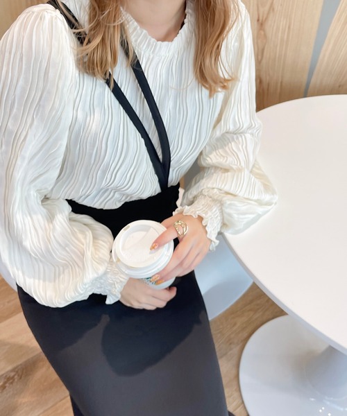 apres jour clair（アプレジュールクレア）の「【apres jour clair】ストラップ付ナロースカート（スカート・レディース・ベージュ/ダークブラウン/ブラック・X-LARGE/FREE）」の19枚目の写真