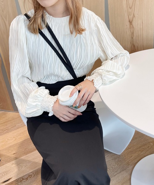 apres jour clair（アプレジュールクレア）の「【apres jour clair】ストラップ付ナロースカート（スカート・レディース・ベージュ/ダークブラウン/ブラック・X-LARGE/FREE）」の16枚目の写真