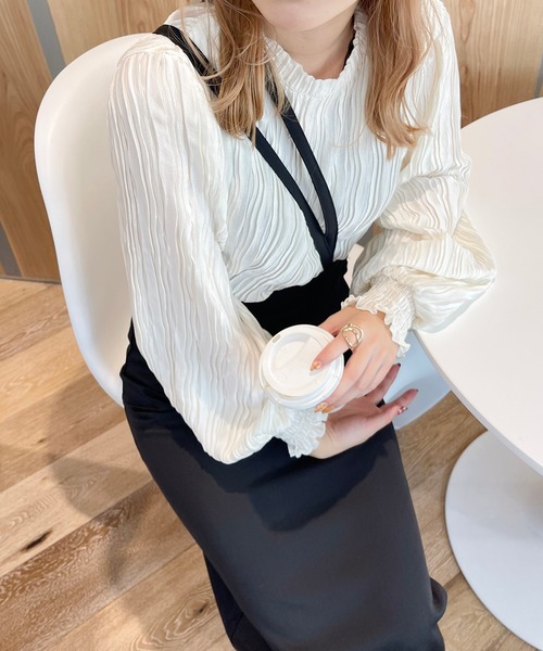 apres jour clair（アプレジュールクレア）の「【apres jour clair】ストラップ付ナロースカート（スカート・レディース・ベージュ/ダークブラウン/ブラック・X-LARGE/FREE）」の17枚目の写真