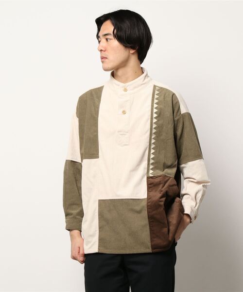 チャイハネ（チャイハネ）の「【チャイハネ】コーデュロイMEN'Sパッチワークトップス（その他トップス・メンズ・ベージュ/ブラウン/カーキ/ブルー/イエロー・FREE）」の10枚目の写真