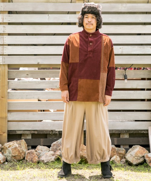 チャイハネ（チャイハネ）の「【チャイハネ】コーデュロイMEN'Sパッチワークトップス（その他トップス・メンズ・ベージュ/ブラウン/カーキ/ブルー/イエロー・FREE）」の7枚目の写真