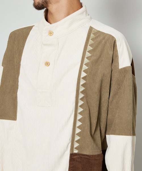 チャイハネ（チャイハネ）の「【チャイハネ】コーデュロイMEN'Sパッチワークトップス（その他トップス・メンズ・ベージュ/ブラウン/カーキ/ブルー/イエロー・FREE）」の17枚目の写真