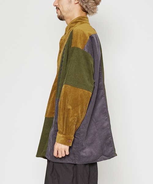 チャイハネ（チャイハネ）の「【チャイハネ】コーデュロイMEN'Sパッチワークトップス（その他トップス・メンズ・ベージュ/ブラウン/カーキ/ブルー/イエロー・FREE）」の12枚目の写真