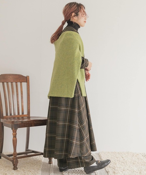 ITEMS URBANRESEARCH(アイテムズ アーバンリサーチ)の「チェックシャツワンピース(シャツワンピース・レディース・ブラウン/チャコールグレー・FREE)」の20枚目の写真