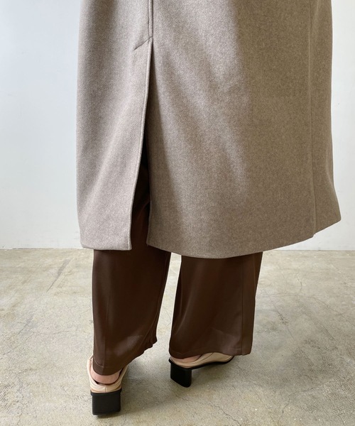 LIAN（リアン）の「フェイクメルトントレンチコート（トレンチコート・レディース・ブラック/グリーン/モカ/アイボリー・FREE）」の8枚目の写真