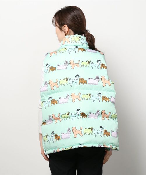 PUNYUS（プニュズ）の「FUGUドッグエコダウンベスト（ダウンベスト・レディース・ブラック/グリーン/ライトパープル・2/4/3/1）」の16枚目の写真