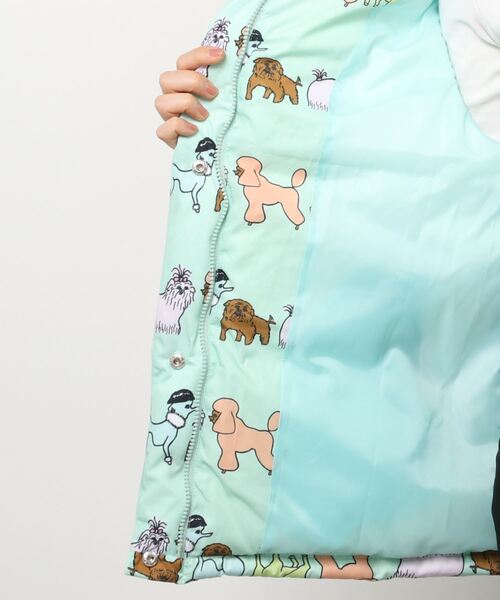 PUNYUS（プニュズ）の「FUGUドッグエコダウンベスト（ダウンベスト・レディース・ブラック/グリーン/ライトパープル・2/4/3/1）」の10枚目の写真