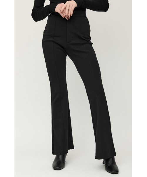 SLY(スライ)の「RELAX FLARE PT リラックス フレア パンツ(スラックス・レディース・ブラック/ライトグリーン/アイボリー・1/2)」の4枚目の写真