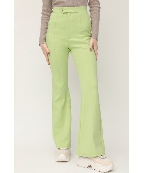 SLY(スライ)の「RELAX FLARE PT リラックス フレア パンツ(スラックス・レディース・ブラック/ライトグリーン/アイボリー・1/2)」の5枚目の写真