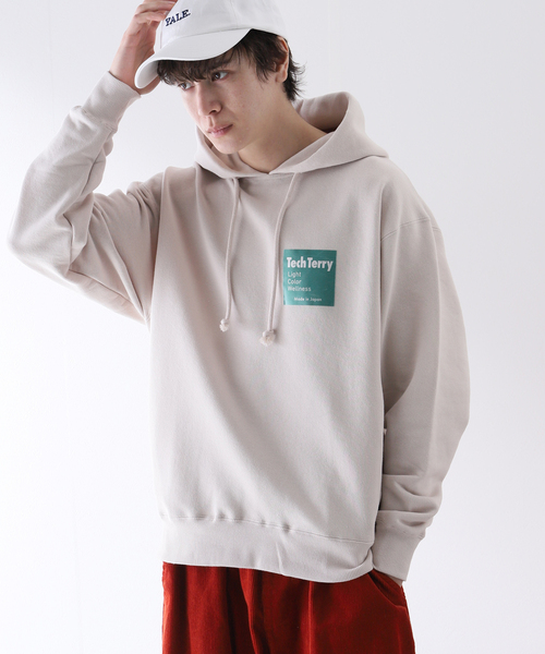 417 EDIFICE（フォーワンセブンエディフィス）の「【Tech Terry / テックテリー】 フーディ【Made in Japan】（パーカー・メンズ・ブラック/ネイビー/キナリ/イエロー/オレンジ/グリーン・SMALL/MEDIUM/LARGE）」の2枚目の写真