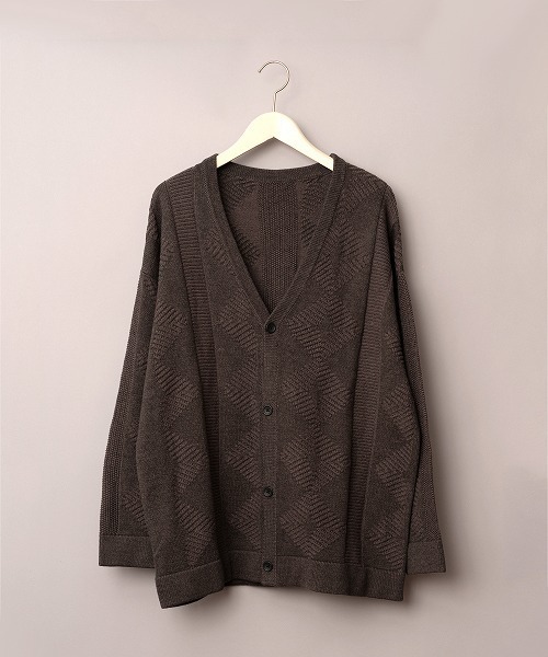 ＪＵＧＬＡＮＳ（ユグランス）の「Revo.　総柄ジャガード編みカーディガン(ネイティブ)（カーディガン/ボレロ・メンズ・ブラック/ベージュ・M/L）」の10枚目の写真