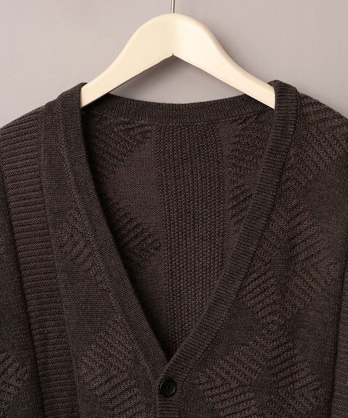 ＪＵＧＬＡＮＳ（ユグランス）の「Revo.　総柄ジャガード編みカーディガン(ネイティブ)（カーディガン/ボレロ・メンズ・ブラック/ベージュ・M/L）」の8枚目の写真