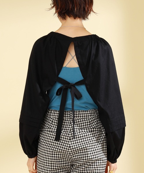 Ray BEAMS（レイビームス）の「Ray BEAMS / バックリボン アーム ボレロ（カーディガン/ボレロ・レディース・イエロー/ホワイト/ブラック・ONE SIZE）」の17枚目の写真