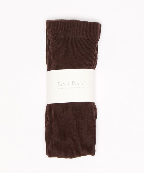 Fun & Daily（ファンアンドデイリー）の「F&D : シックリブタイツ（タイツ/ストッキング・レディース・ブラック/グレー/ピンク/マスタード/グリーン/パープル/チャコールグレー/ワインレッド/ベージュ/ホワイト/ダークブラウン/ダークグレー/ブルー・FREE）」の7枚目の写真