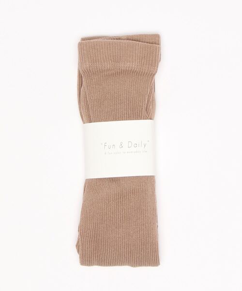 Fun & Daily（ファンアンドデイリー）の「F&D : シックリブタイツ（タイツ/ストッキング・レディース・ブラック/グレー/ピンク/マスタード/グリーン/パープル/チャコールグレー/ワインレッド/ベージュ/ホワイト/ダークブラウン/ダークグレー/ブルー・FREE）」の8枚目の写真