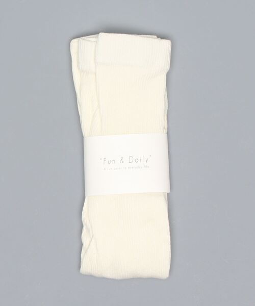 Fun & Daily（ファンアンドデイリー）の「F&D : シックリブタイツ（タイツ/ストッキング・レディース・ブラック/グレー/ピンク/マスタード/グリーン/パープル/チャコールグレー/ワインレッド/ベージュ/ホワイト/ダークブラウン/ダークグレー/ブルー・FREE）」の2枚目の写真