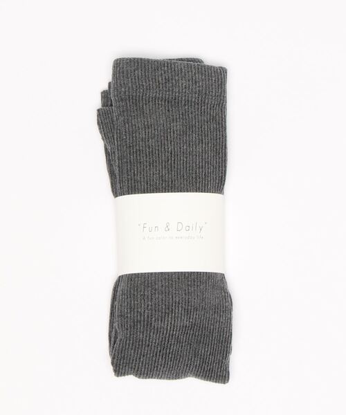 Fun & Daily（ファンアンドデイリー）の「F&D : シックリブタイツ（タイツ/ストッキング・レディース・ブラック/グレー/ピンク/マスタード/グリーン/パープル/チャコールグレー/ワインレッド/ベージュ/ホワイト/ダークブラウン/ダークグレー/ブルー・FREE）」の4枚目の写真
