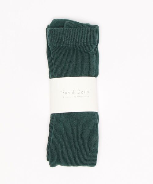 Fun & Daily（ファンアンドデイリー）の「F&D : シックリブタイツ（タイツ/ストッキング・レディース・ブラック/グレー/ピンク/マスタード/グリーン/パープル/チャコールグレー/ワインレッド/ベージュ/ホワイト/ダークブラウン/ダークグレー/ブルー・FREE）」の9枚目の写真