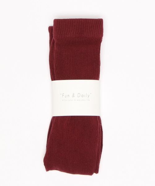 Fun & Daily（ファンアンドデイリー）の「F&D : シックリブタイツ（タイツ/ストッキング・レディース・ブラック/グレー/ピンク/マスタード/グリーン/パープル/チャコールグレー/ワインレッド/ベージュ/ホワイト/ダークブラウン/ダークグレー/ブルー・FREE）」の13枚目の写真