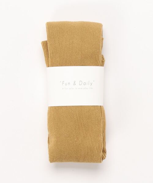 Fun & Daily（ファンアンドデイリー）の「F&D : シックリブタイツ（タイツ/ストッキング・レディース・ブラック/グレー/ピンク/マスタード/グリーン/パープル/チャコールグレー/ワインレッド/ベージュ/ホワイト/ダークブラウン/ダークグレー/ブルー・FREE）」の14枚目の写真