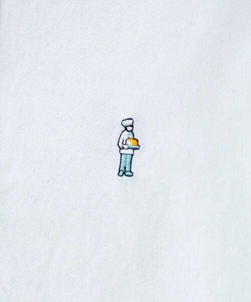 coen（コーエン）の「”ワンポイント刺繍シリーズ”働く人刺繍チノボタンダウンビッグシャツ（シャツ/ブラウス・メンズ・ネイビー/ベージュ/オフホワイト・SMALL/MEDIUM/LARGE/X-LARGE）」の18枚目の写真