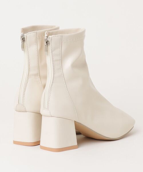 SETUP7（セットアップセブン）の「【SETUP7】スクエアトゥショートブーツ KNF（ブーツ・レディース・ブラック/ベージュ/アイボリー・38/36/37）」の6枚目の写真