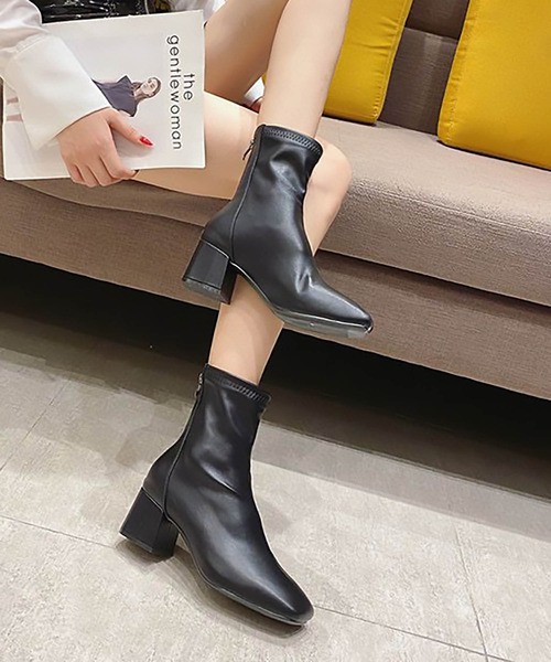 SETUP7（セットアップセブン）の「【SETUP7】スクエアトゥショートブーツ KNF（ブーツ・レディース・ブラック/ベージュ/アイボリー・38/36/37）」の14枚目の写真