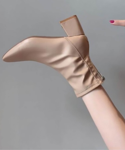 SETUP7（セットアップセブン）の「【SETUP7】スクエアトゥショートブーツ KNF（ブーツ・レディース・ブラック/ベージュ/アイボリー・38/36/37）」の11枚目の写真