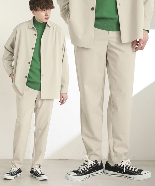 SENSE OF PLACE by URBAN RESEARCH（センスオブプレイスバイアーバンリサーチ）の「『セットアップ対応』テーパードスラックス（スラックス・メンズ・グレー/ライトベージュ・SMALL/MEDIUM/LARGE）」の2枚目の写真