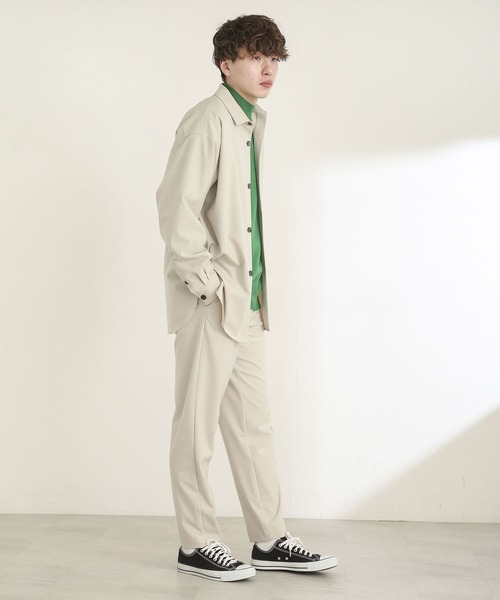 SENSE OF PLACE by URBAN RESEARCH（センスオブプレイスバイアーバンリサーチ）の「『セットアップ対応』テーパードスラックス（スラックス・メンズ・グレー/ライトベージュ・SMALL/MEDIUM/LARGE）」の6枚目の写真