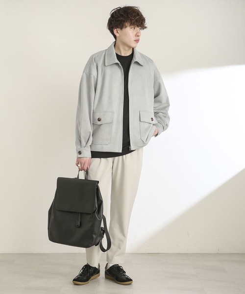 SENSE OF PLACE by URBAN RESEARCH（センスオブプレイスバイアーバンリサーチ）の「『セットアップ対応』テーパードスラックス（スラックス・メンズ・グレー/ライトベージュ・SMALL/MEDIUM/LARGE）」の8枚目の写真