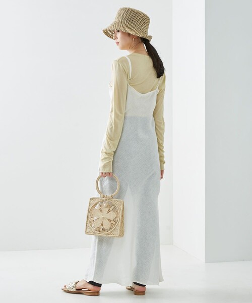 Firsthand（ファーストハンド）の「Baserange/ベースレンジ DYDINE DRESS / リネンキャミソールワンピース（ワンピース・レディース・ホワイト・XS）」の7枚目の写真