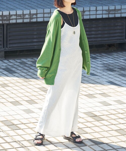 Firsthand（ファーストハンド）の「Baserange/ベースレンジ DYDINE DRESS / リネンキャミソールワンピース（ワンピース・レディース・ホワイト・XS）」の9枚目の写真