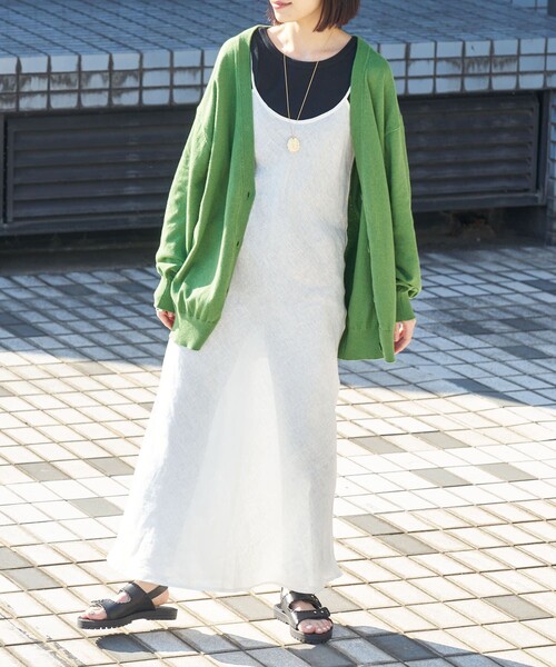 Firsthand（ファーストハンド）の「Baserange/ベースレンジ DYDINE DRESS / リネンキャミソールワンピース（ワンピース・レディース・ホワイト・XS）」の10枚目の写真
