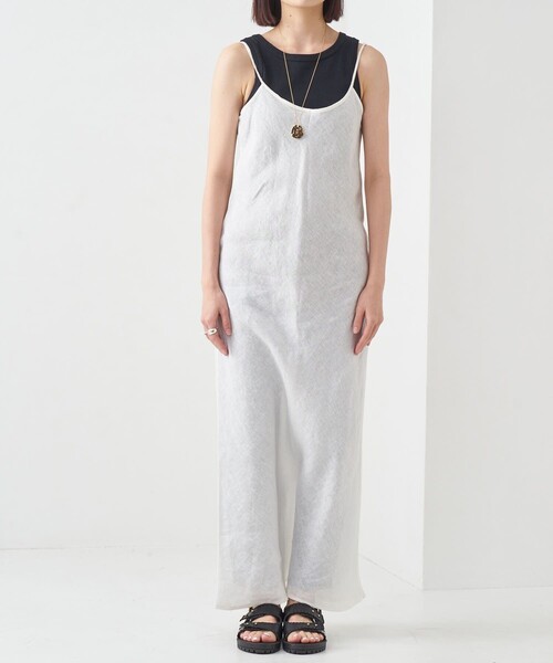Firsthand（ファーストハンド）の「Baserange/ベースレンジ DYDINE DRESS / リネンキャミソールワンピース（ワンピース・レディース・ホワイト・XS）」の13枚目の写真