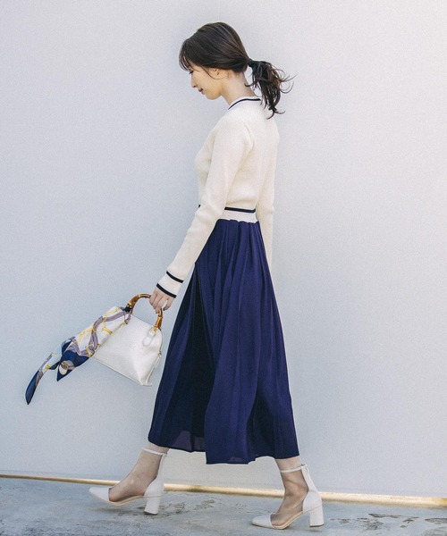 Andemiu（アンデミュウ）の「バンブーハンドルバッグ264188（ショルダーバッグ・レディース・ブルー系その他/グレー系その他/ベージュ・FREE）」の6枚目の写真