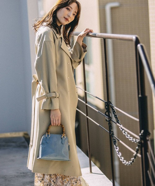 Andemiu（アンデミュウ）の「バンブーハンドルバッグ264188（ショルダーバッグ・レディース・ブルー系その他/グレー系その他/ベージュ・FREE）」の9枚目の写真