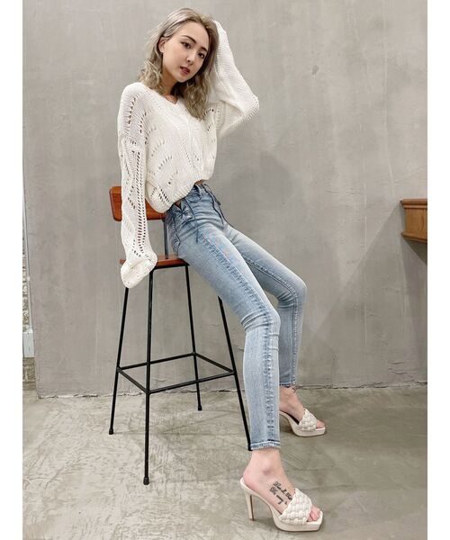 GYDA（ジェイダ）の「2WAYブリーチニットトップス（ニット