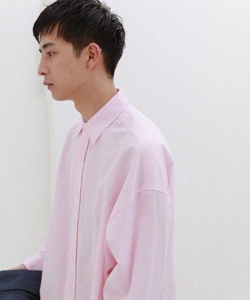 WHIMSIC（ウィムジック）の「【WHIMSIC】オーバーサイズレギュラーカラーシャツ（シャツ/ブラウス・レディース・パープル/グレー/ピンク/イエロー/ブルー/ミント・FREE）」の17枚目の写真