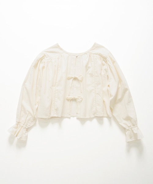 Crisp(クリスプ)の「ギャザーショートブラウス(シャツ/ブラウス・レディース・ホワイト/ブラック・FREE)」の20枚目の写真