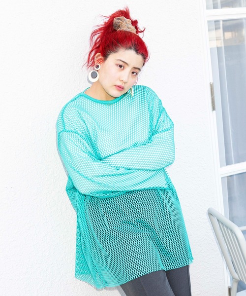 PUNYUS（プニュズ）の「メッシュトップス（Tシャツ/カットソー