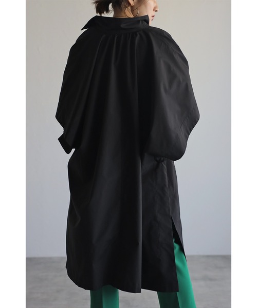 Bonjour Sagan（ボンジュールサガン）の「ケープポンチョコート（ポンチョ・レディース・キナリ/ブラック/ベージュ・FREE）」の7枚目の写真