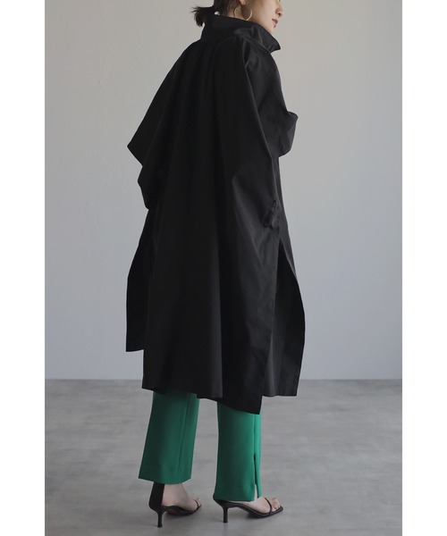 Bonjour Sagan（ボンジュールサガン）の「ケープポンチョコート（ポンチョ・レディース・キナリ/ブラック/ベージュ・FREE）」の8枚目の写真