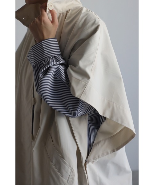 Bonjour Sagan（ボンジュールサガン）の「ケープポンチョコート（ポンチョ・レディース・キナリ/ブラック/ベージュ・FREE）」の15枚目の写真