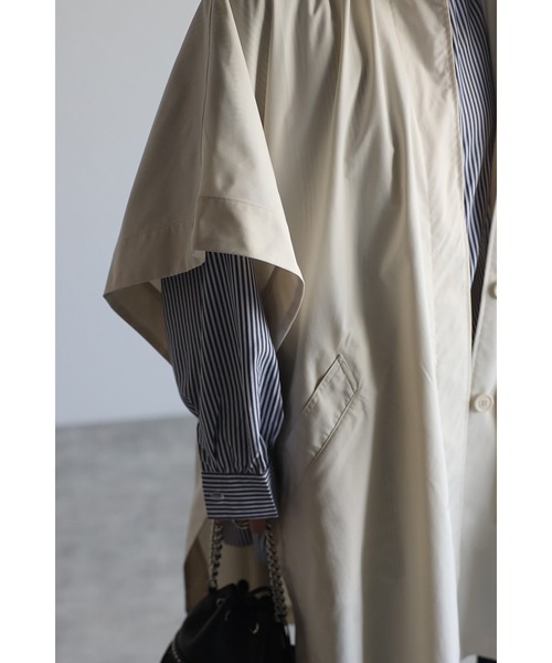 Bonjour Sagan（ボンジュールサガン）の「ケープポンチョコート（ポンチョ・レディース・キナリ/ブラック/ベージュ・FREE）」の16枚目の写真